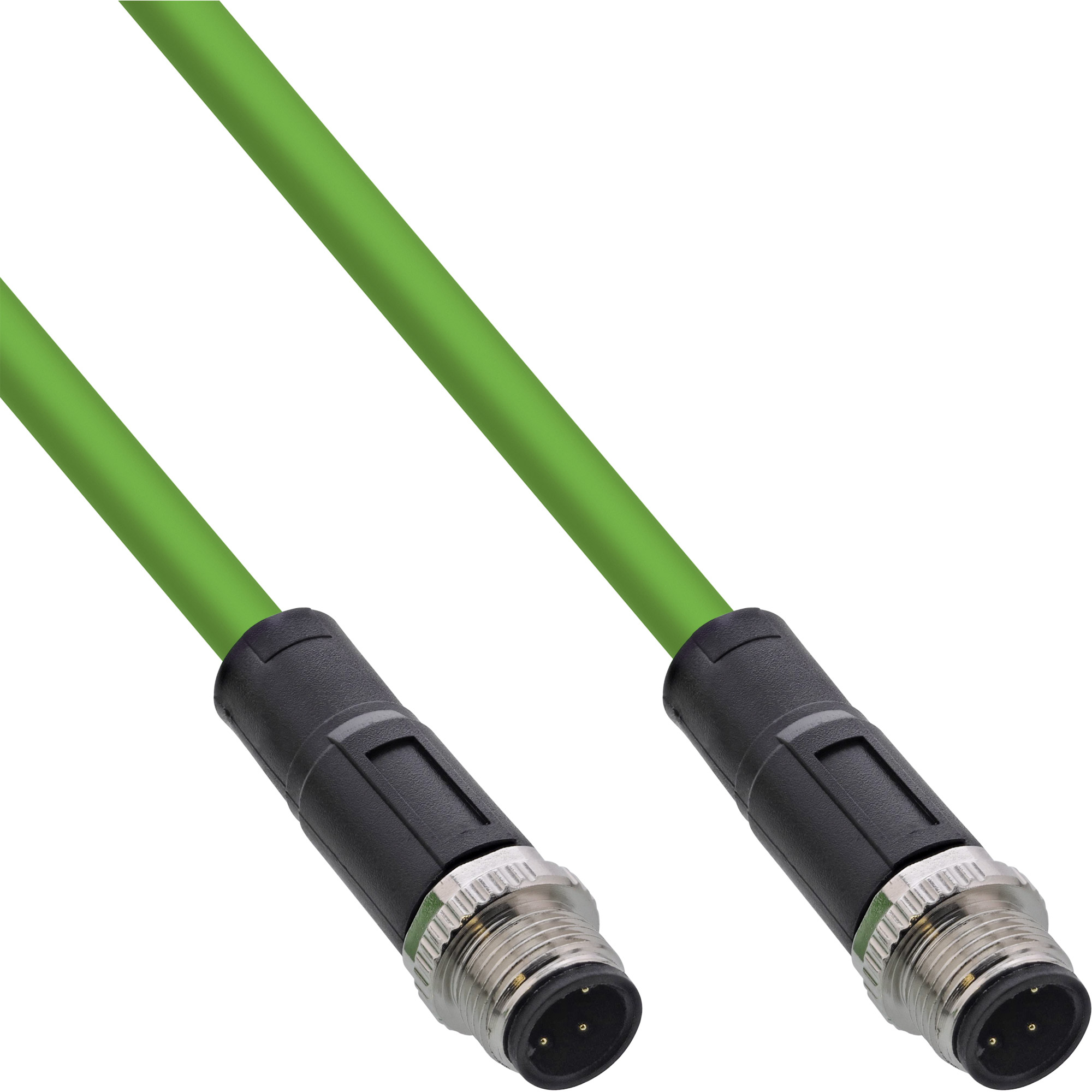 كابل شبكة صناعي InLine، M12 4 سن D-Coded ذكر/ذكر، PUR 15م
