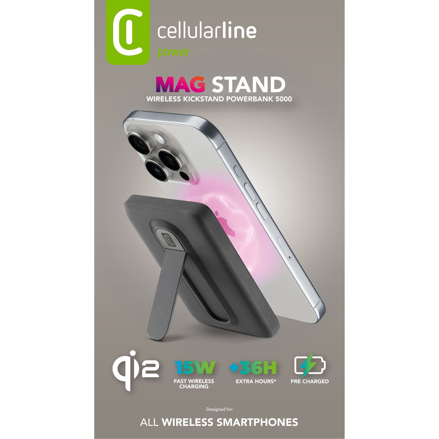 Cellularline Power Bank Mag Stand 5.000 Qi2 – image 2