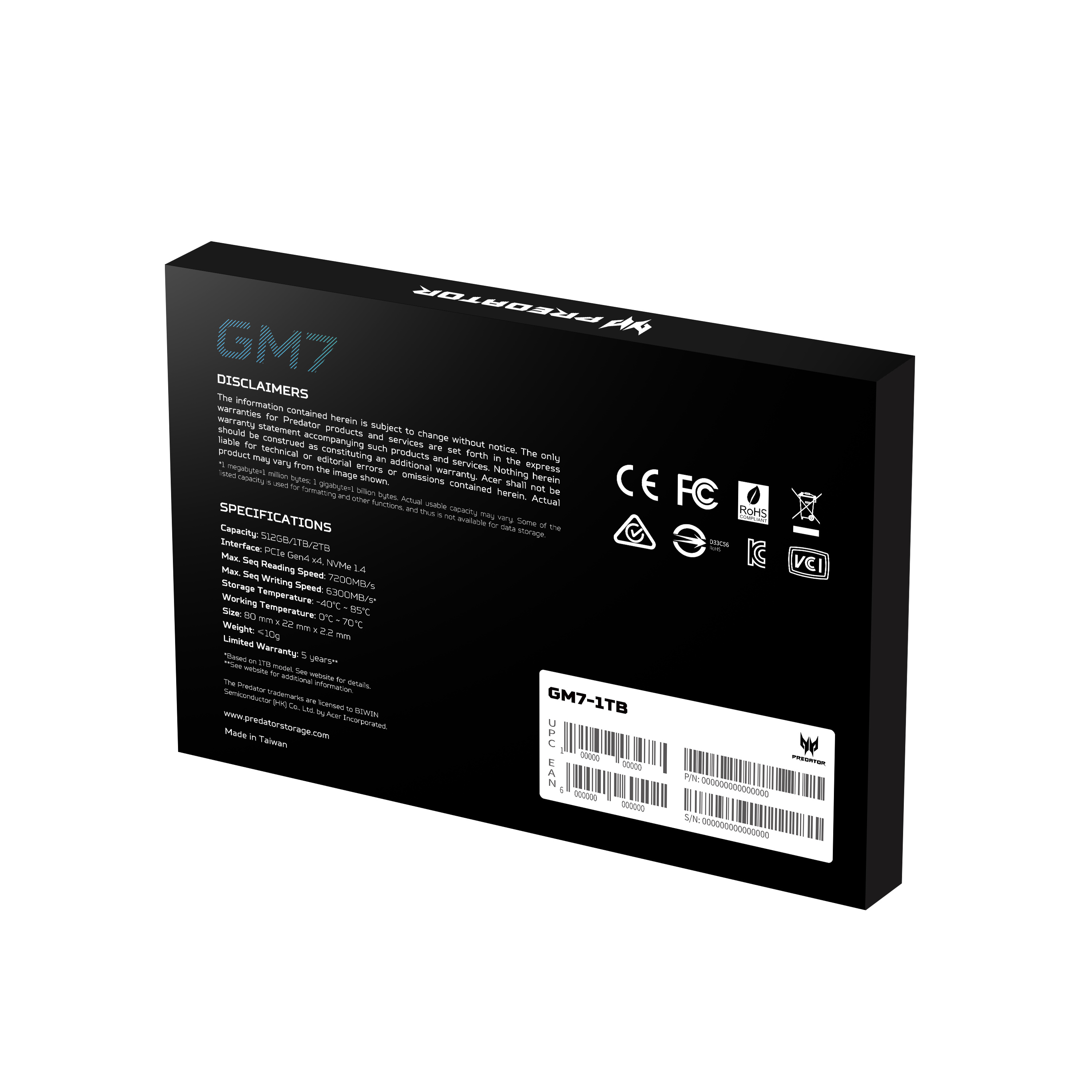 Predator SSD GM7 M.2 NVMe PCIe Gen 4*4 1TB image 10