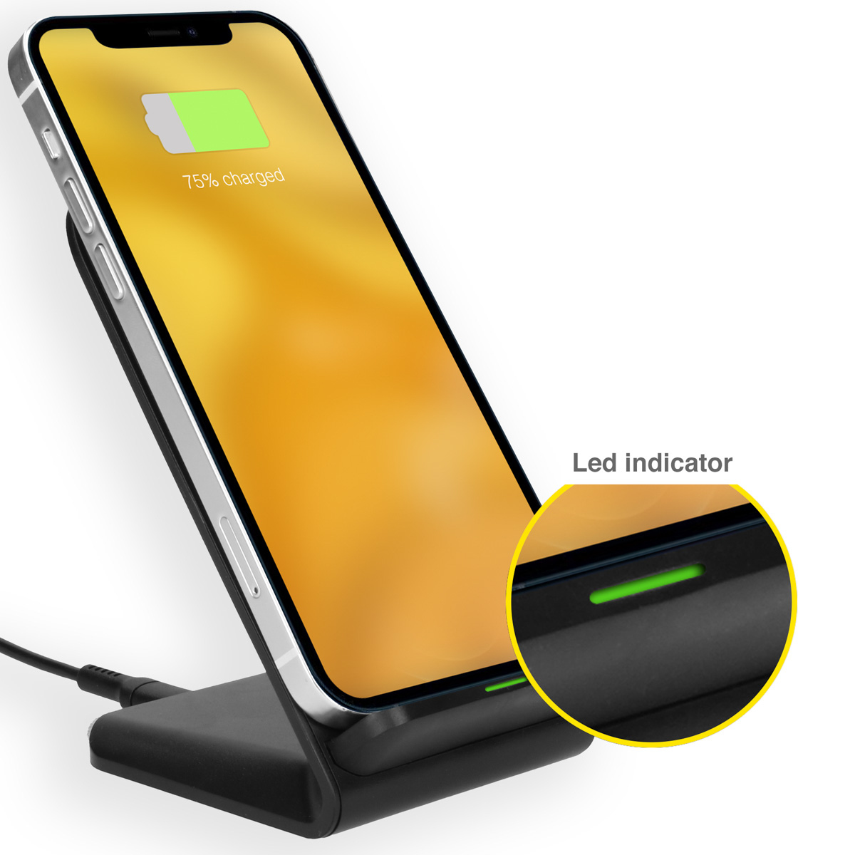 Accezz WIRELESSCHARGER44634001 mobile device charger Smartphone Black USB Wireless charging Indoor – image 5