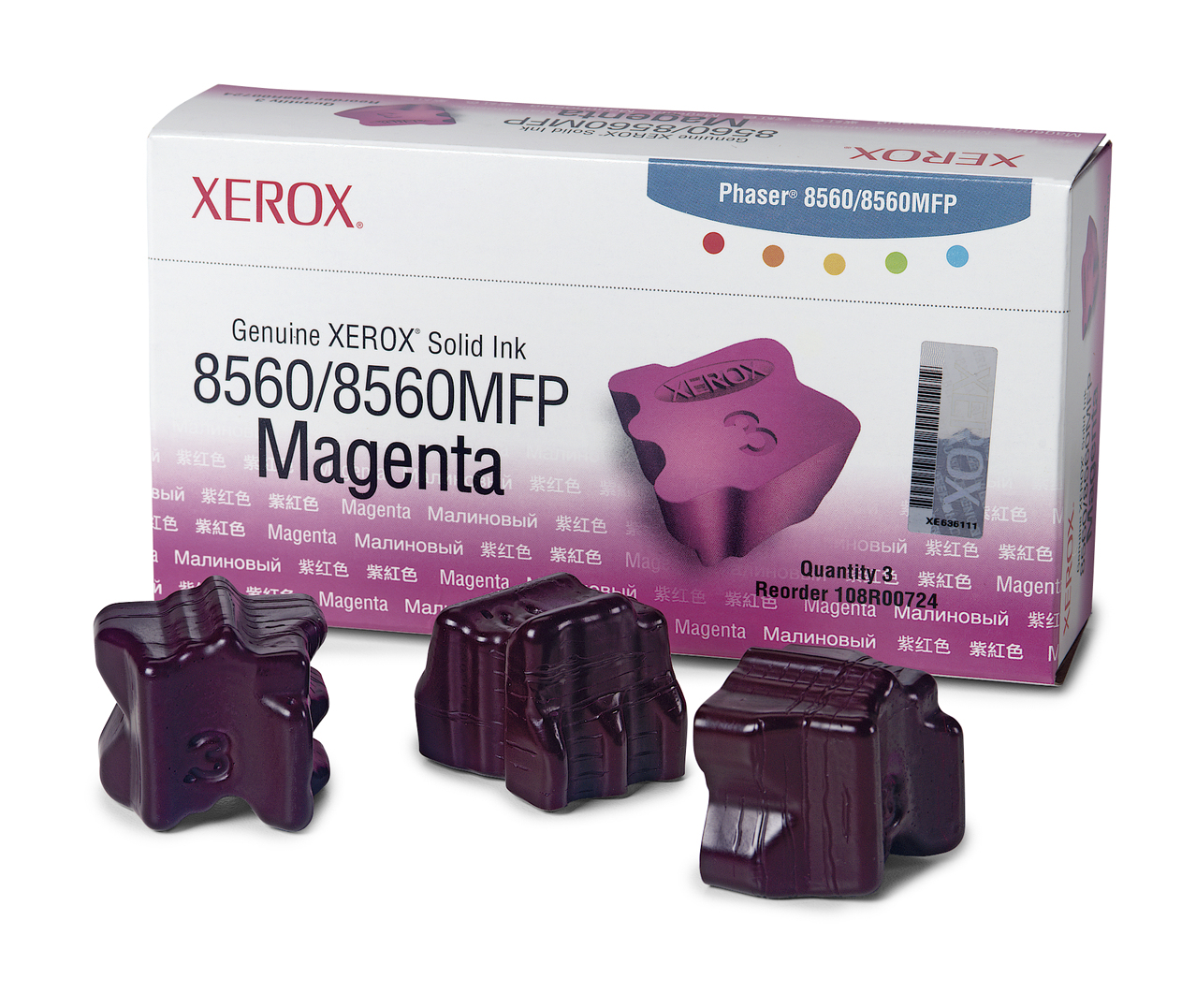 Xerox Toner 3x Magenta Colorstix