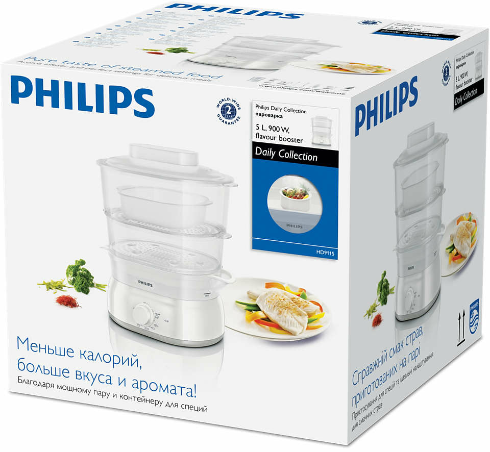 Philips Daily Collection HD9115/90 steam cooker 2 basket(s) Freestanding – image 7