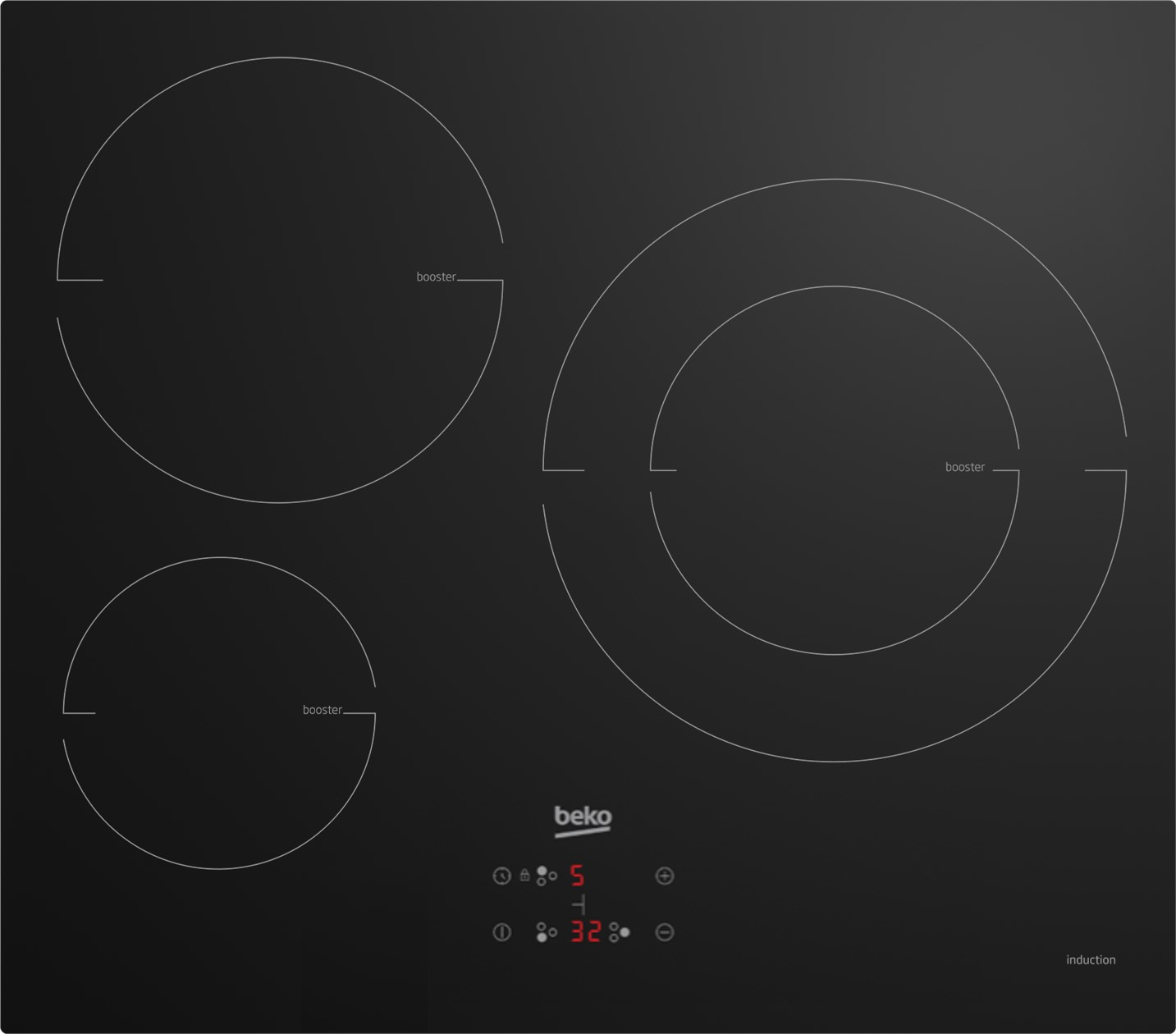 Beko HII63405MT hob Black Built-in