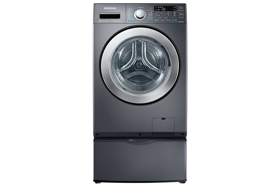Samsung WD15F5K5ASG/AX washer dryer Freestanding Front-load Grey – image 1