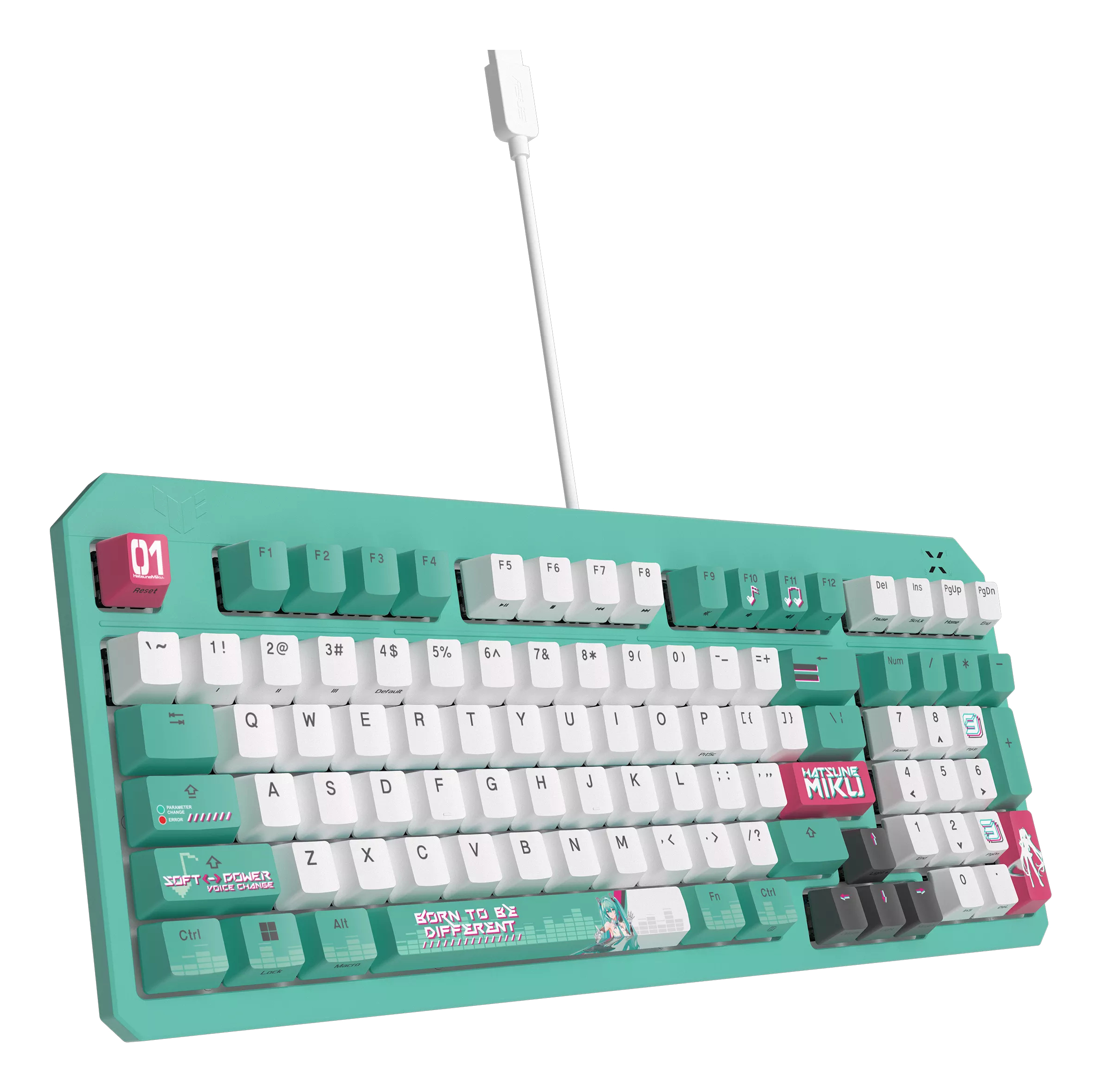 ASUS TUF Gaming K3 Gen II Hatsune Miku Edition tastiera USB Multicolore