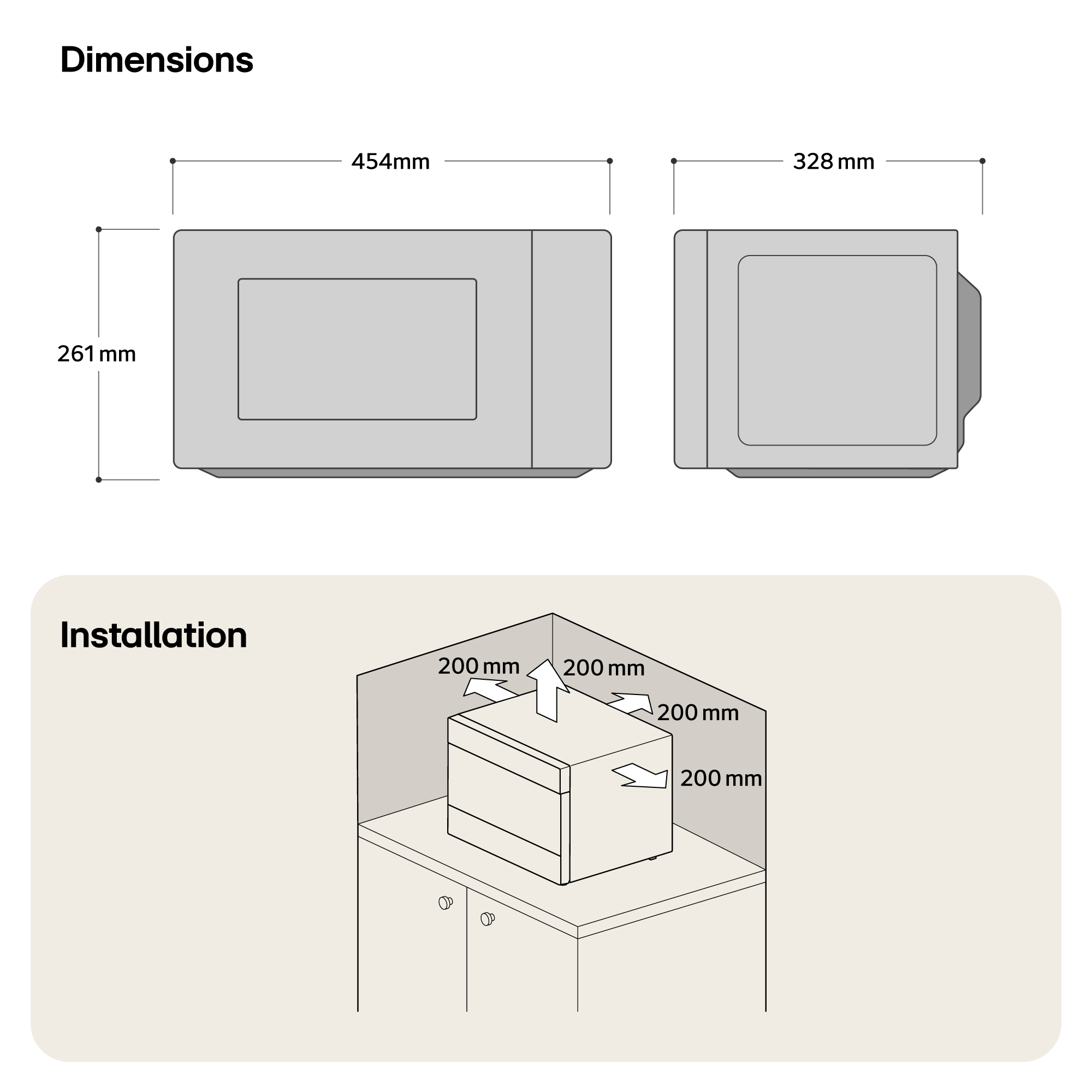LG MS2032GASW microwave White Solo microwave Countertop – image 5