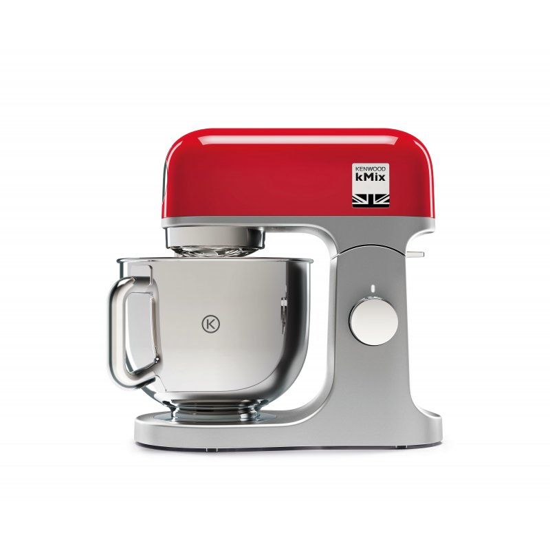 Kenwood KMX750RD Küchenmaschine | Hochwertiges Metallgehäuse | Hochglanzpolierte 5 Liter Edelstahl-Schüssel mit Handgriff | Planetarisches Rührsystem | Unterhebfunktion | 1000 Watt | rot — vue 1 sur 5