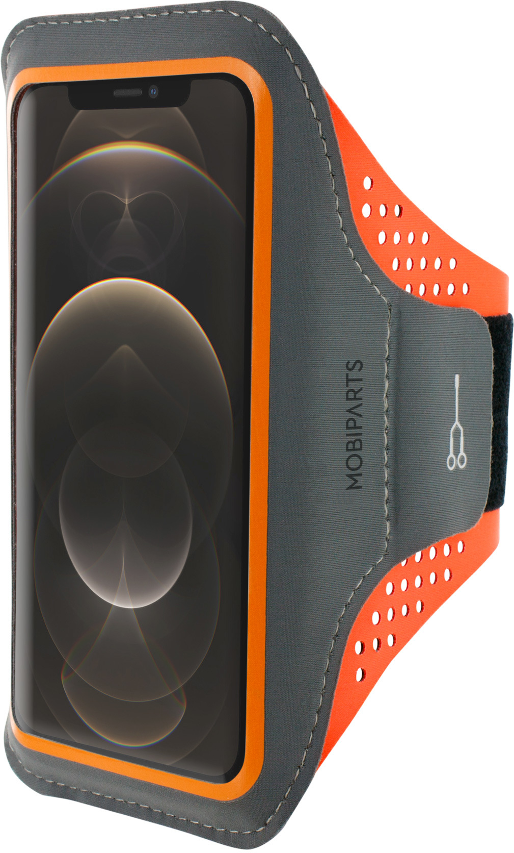 Mobiparts Comfort Fit Sport Armband Apple iPhone 12/12 Pro Neon Orange – image 2