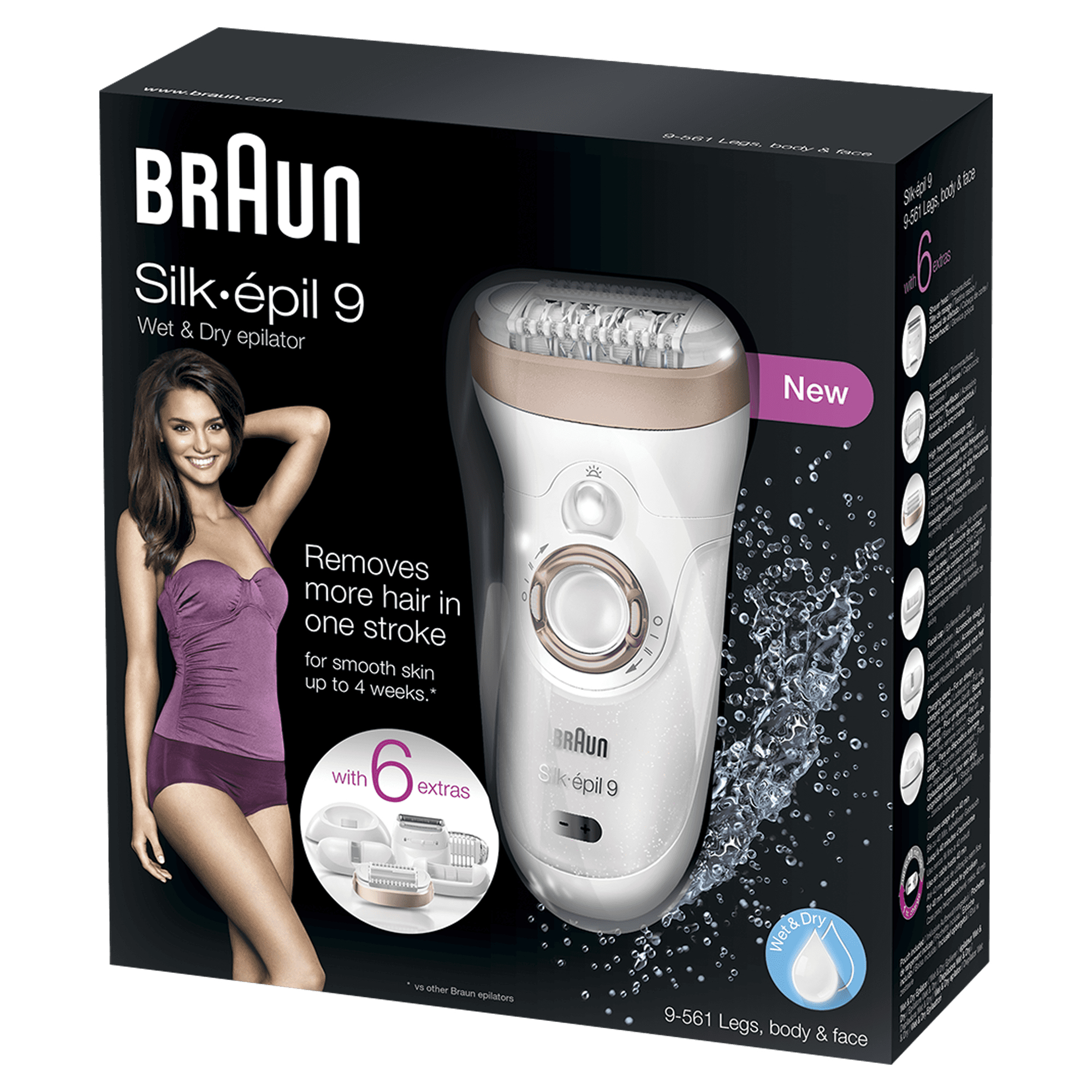 Braun Silk-épil 9 81632070 epilator 40 tweezers Bronze, White – image 3