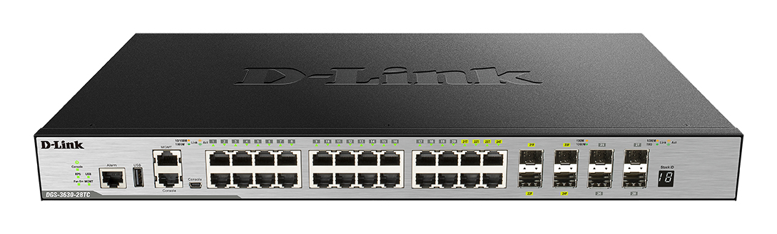 D-Link 24-Port L3 Stackable Managed Gigabit Switch including – image 2