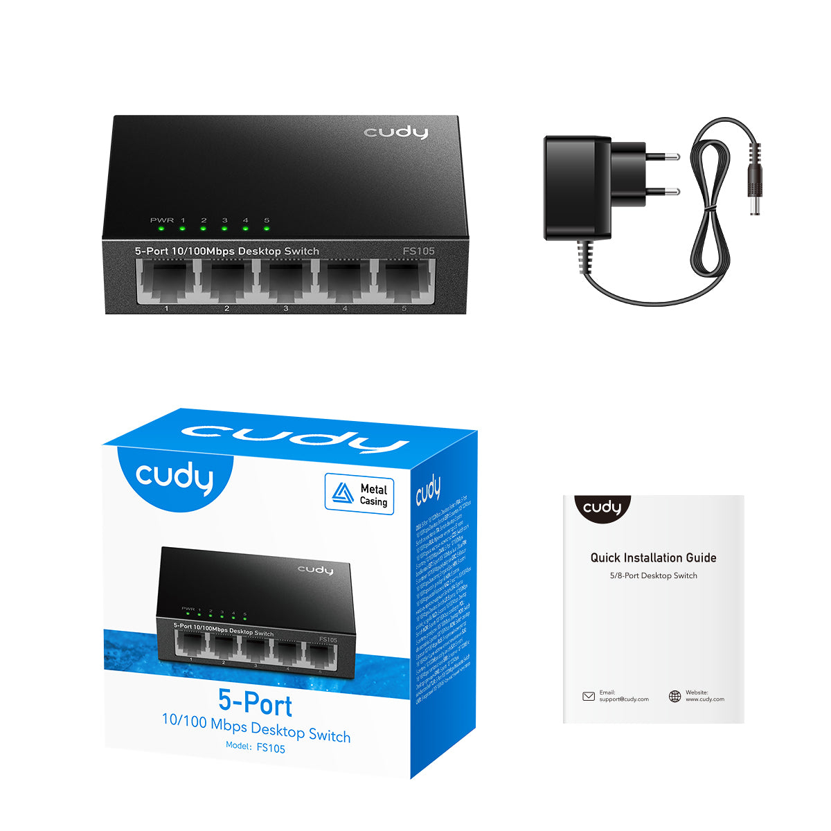 Cudy FS105 network switch Unmanaged Fast Ethernet (10/100) Black – image 3