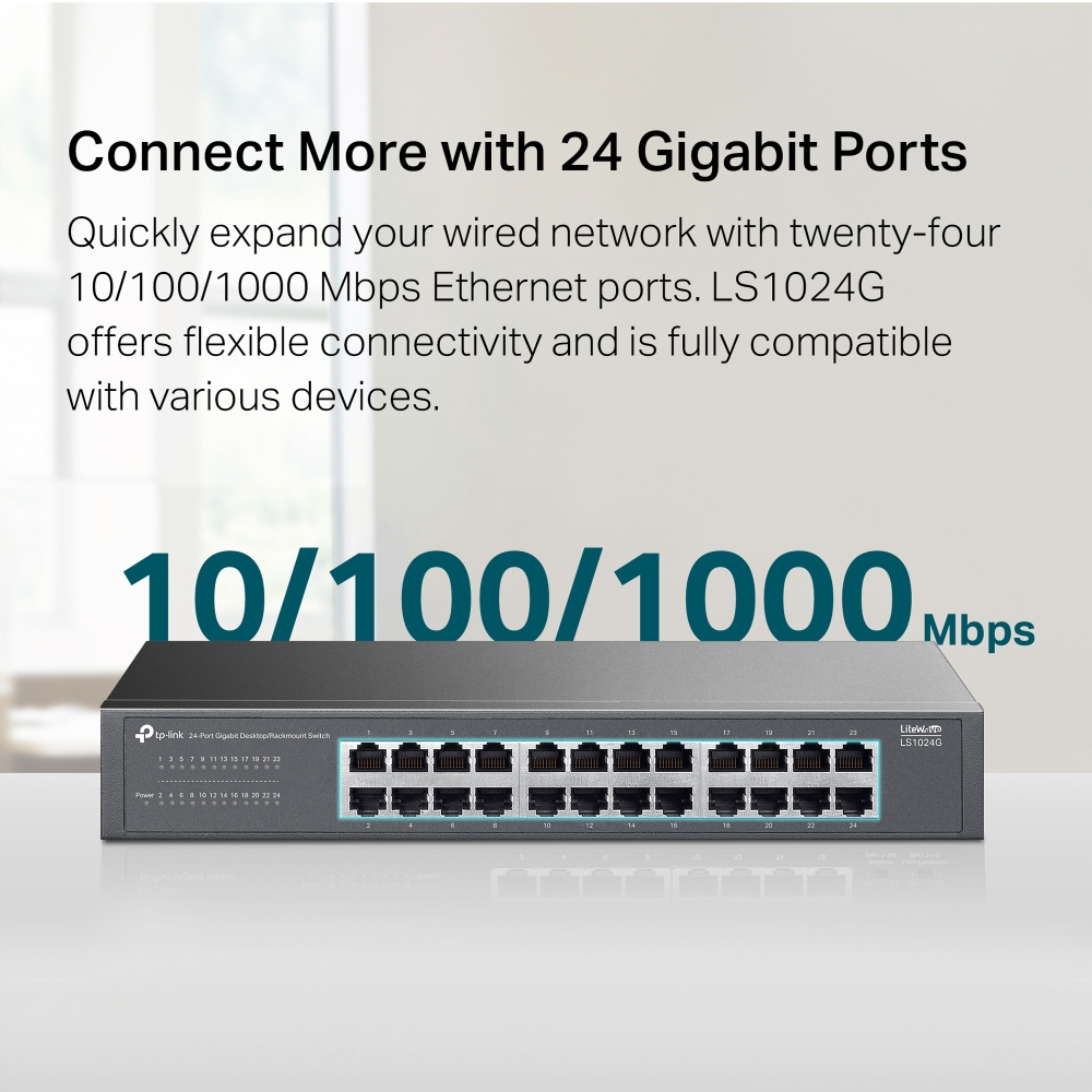 TP-Link LS1024G network switch Unmanaged Gigabit Ethernet (10/100/1000) Black – image 7