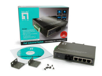 LevelOne 4 FE PoE + 1 FE MMF SC Industrial Switch, 2km – image 6