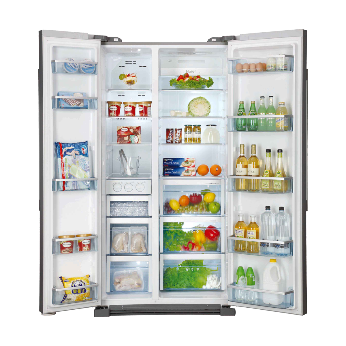 Haier HRF-628DS7 side-by-side refrigerator Freestanding – image 2
