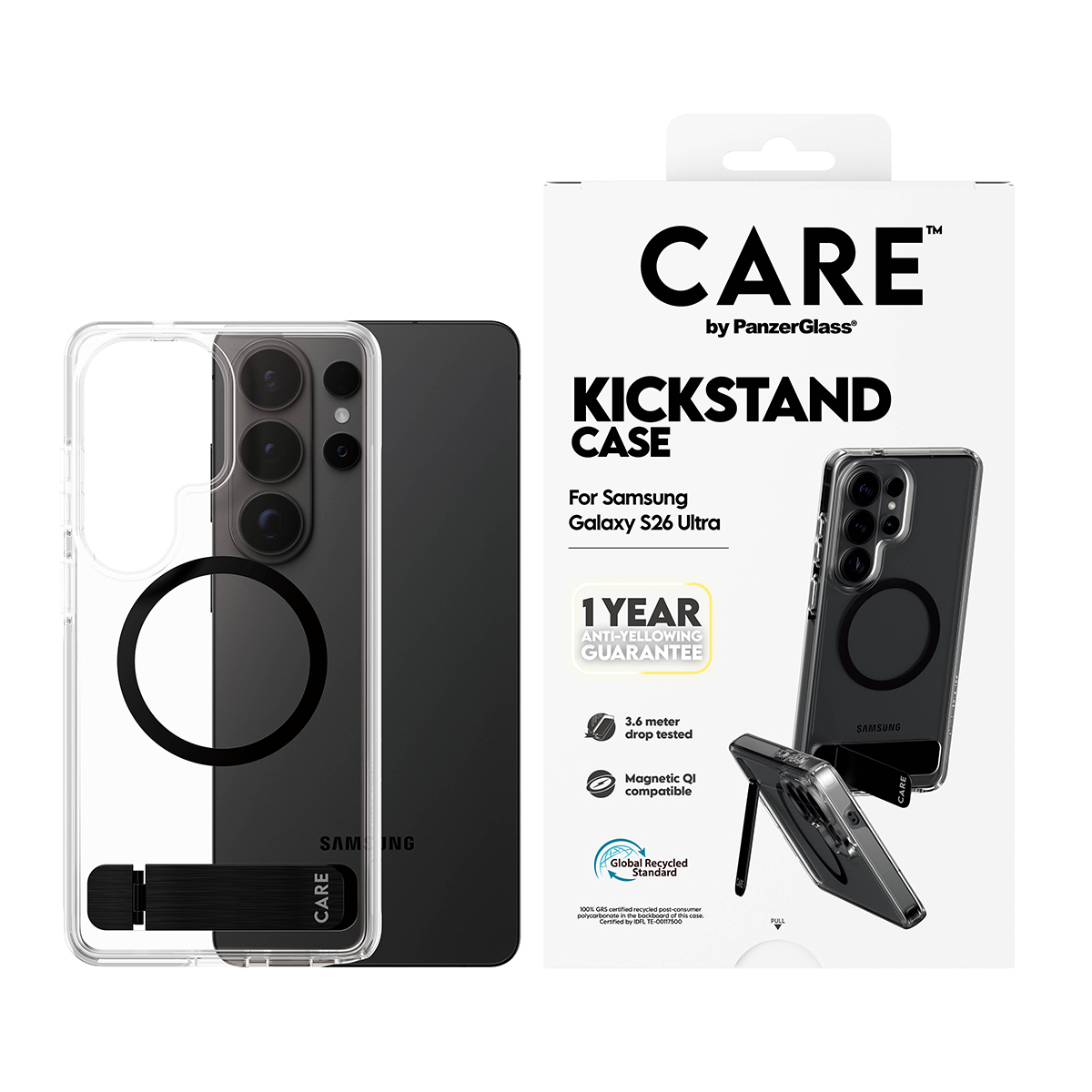 PanzerGlass CARE™ by PanzerGlass® Kickstand Case Transparent w. Qi Samsung Galaxy S26 Ultra – image 2