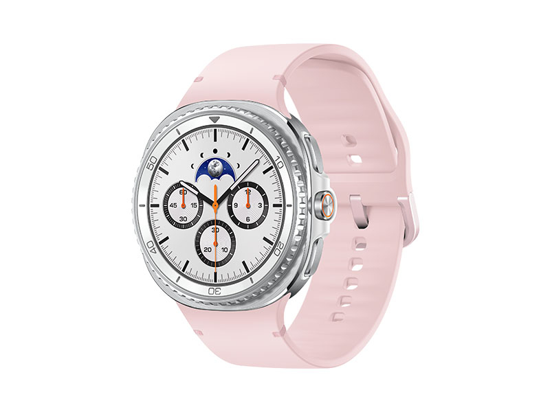Samsung Galaxy Watch 8 Classic, Bluetooth, 46mm, Hybrid Band, White + Sport Band, Pink, M/L – image 1
