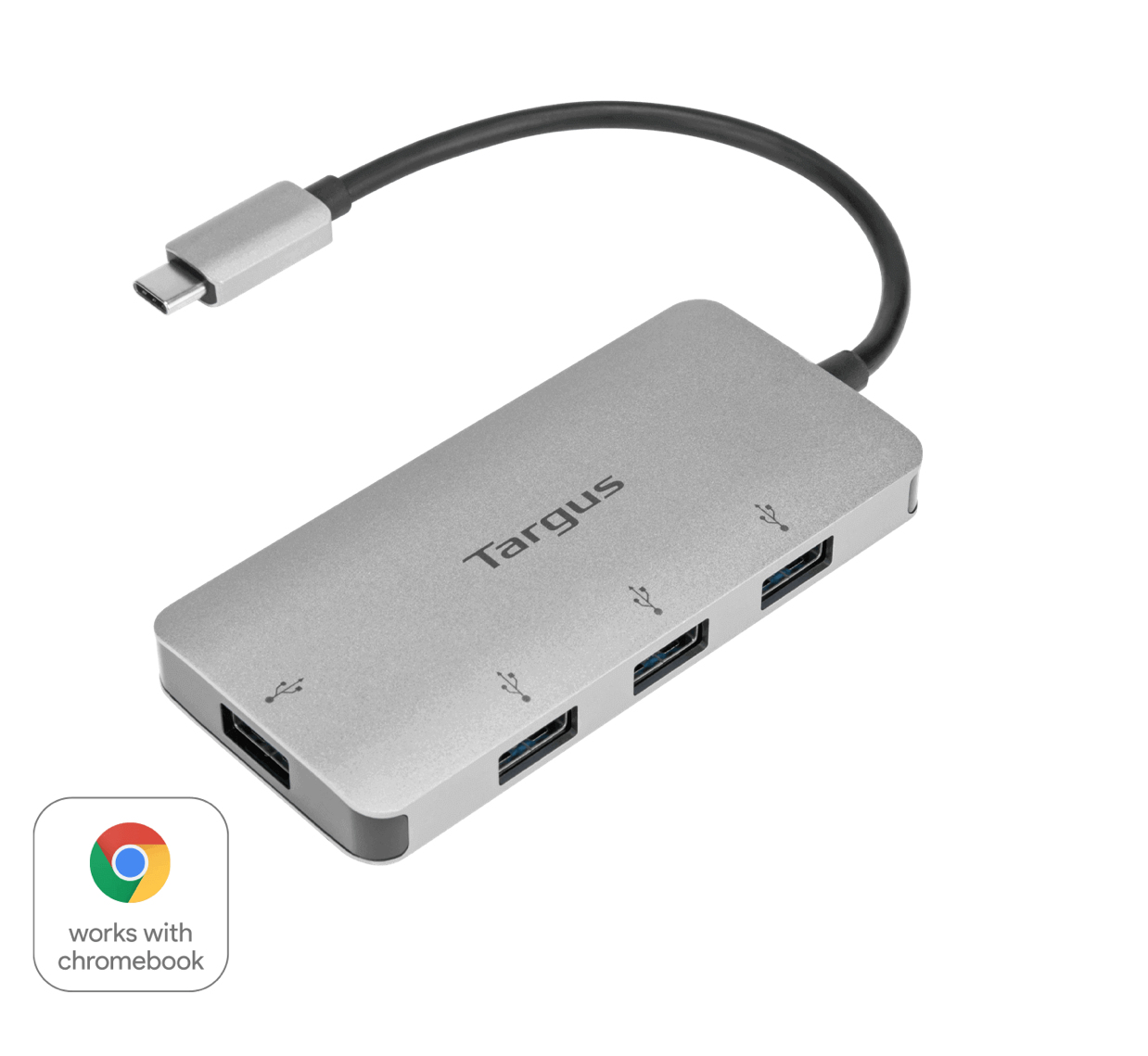 Targus ACH226CA interface hub USB 3.2 Gen 1 (3.1 Gen 1) Type-A 625 Mbit/s Silver – image 1