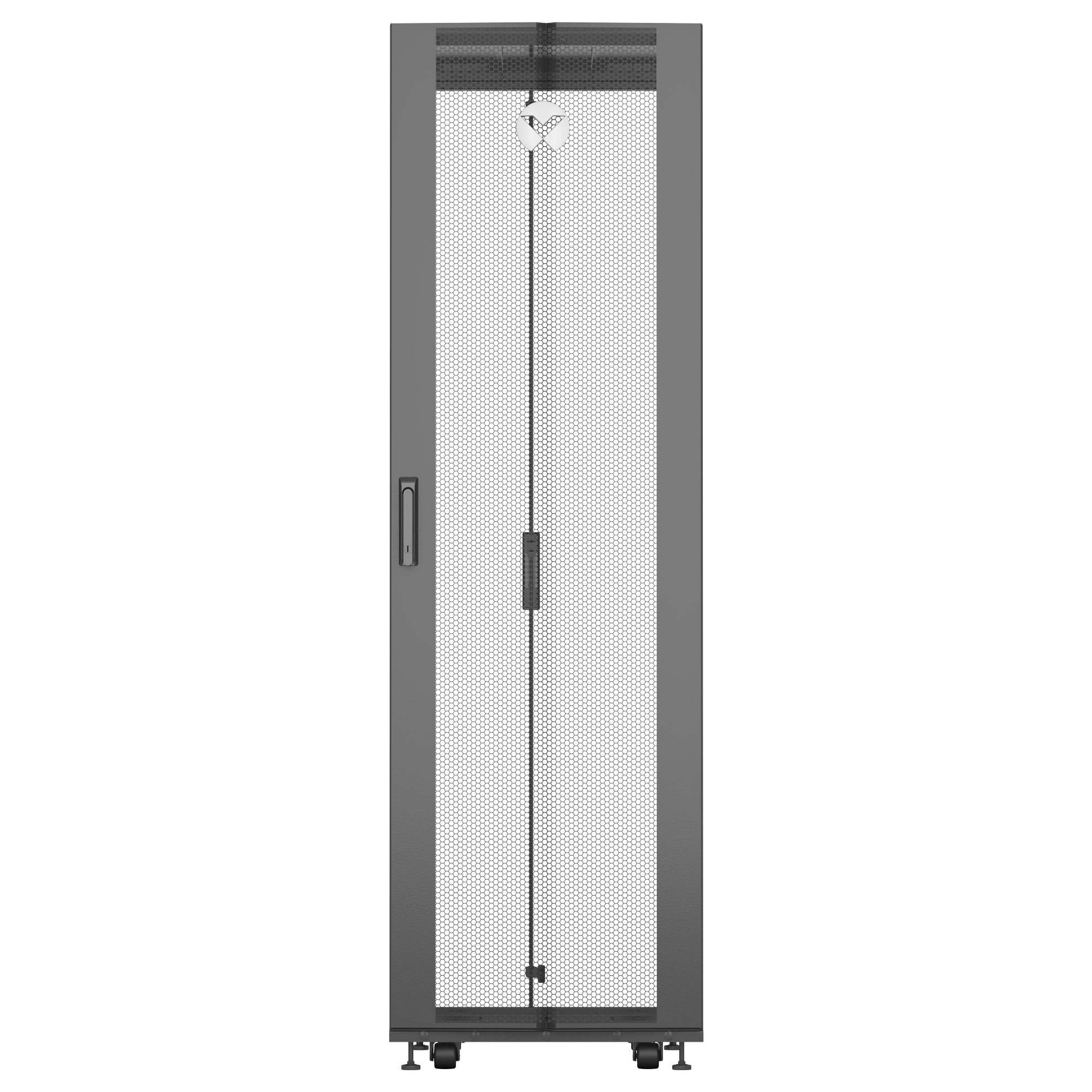 Vertiv VR Rack VR3100 rack cabinet 42U Freestanding rack Black, Transparent – image 4