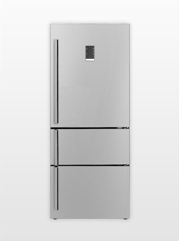 Beko CN153220X fridge-freezer Freestanding Stainless steel