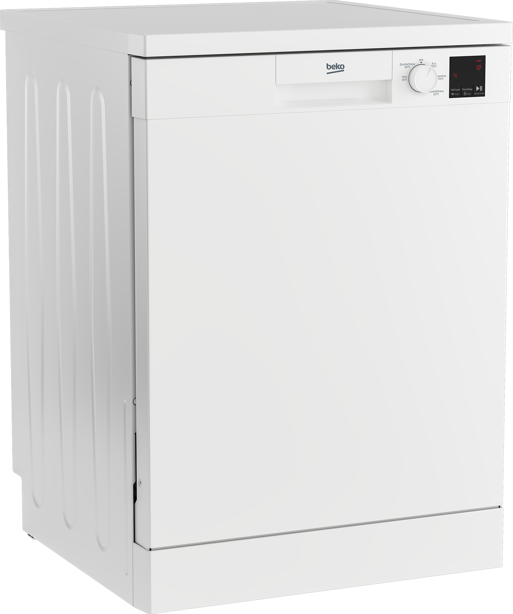 Beko DVN05Q20W Freestanding Full Size Dishwasher with Quick Programmes – image 2