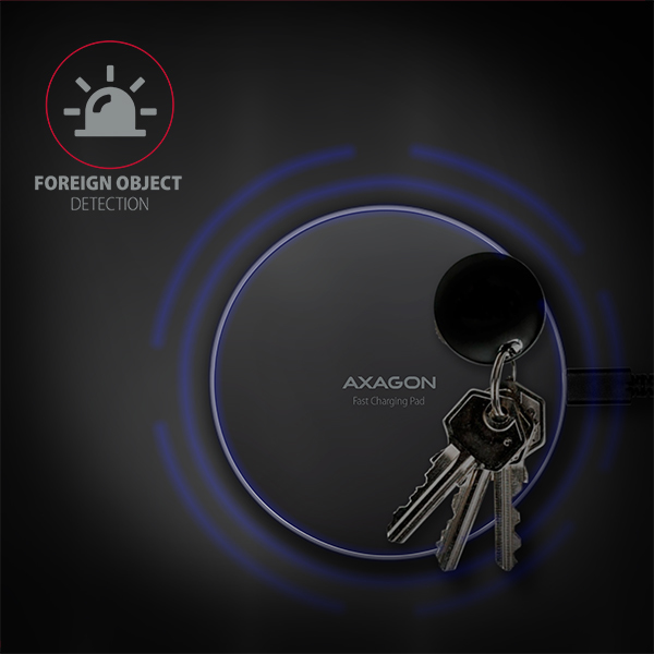Axagon WDC-P10T mobile device charger Mobile phone, Smartphone, Tablet Black USB Wireless charging Fast charging Indoor – image 5