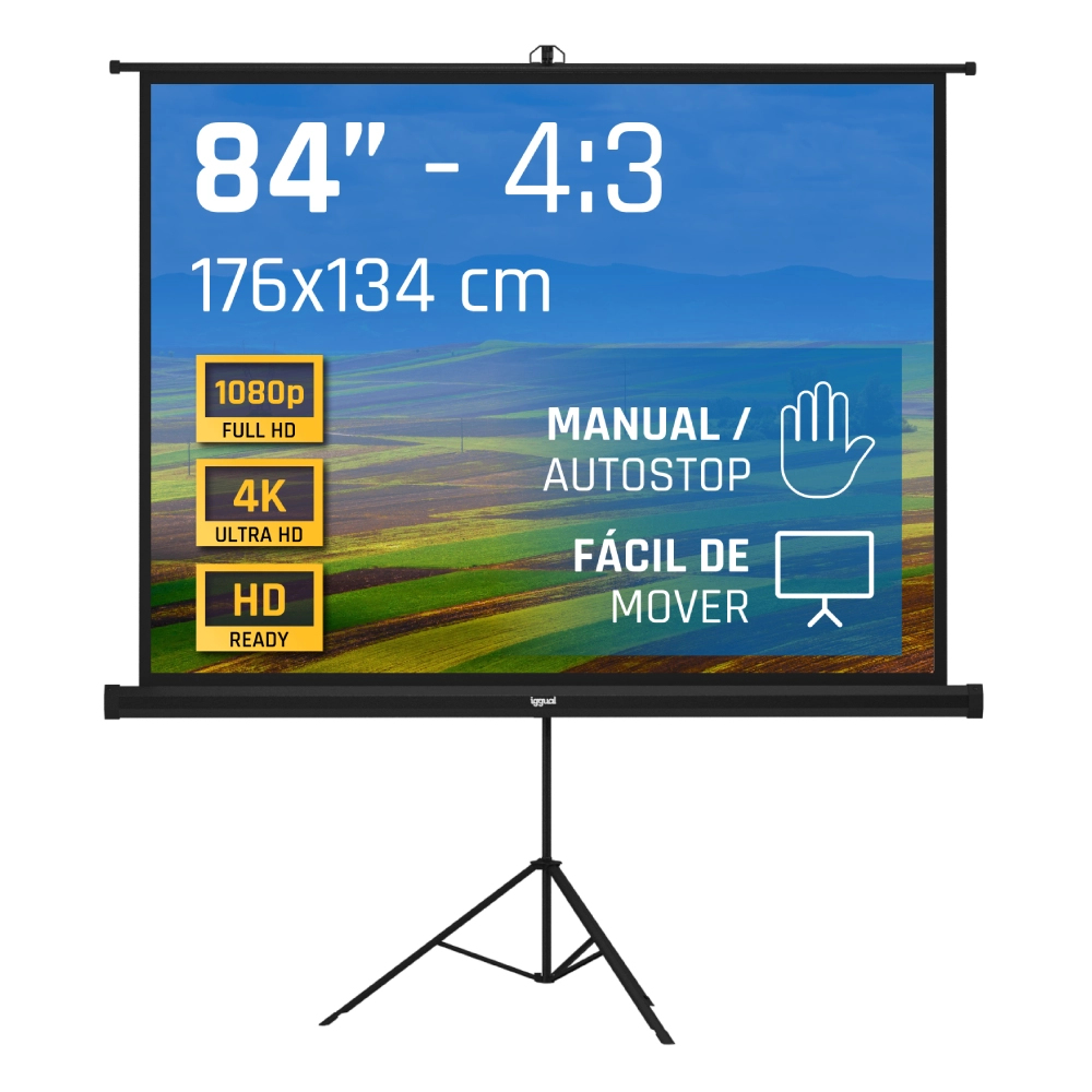 iggual PSITS176 projection screen 2.13 m (84") 4:3 – image 2
