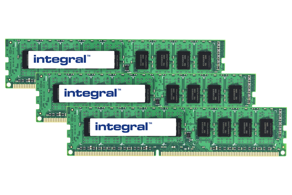 Integral 6GB (3X2GB) PC RAM MODULE DDR3 1600MHz UNBUFFERED ECC DIMM KIT OF 3 EQV. TO B0Q75AV FOR HP/COMPAQ