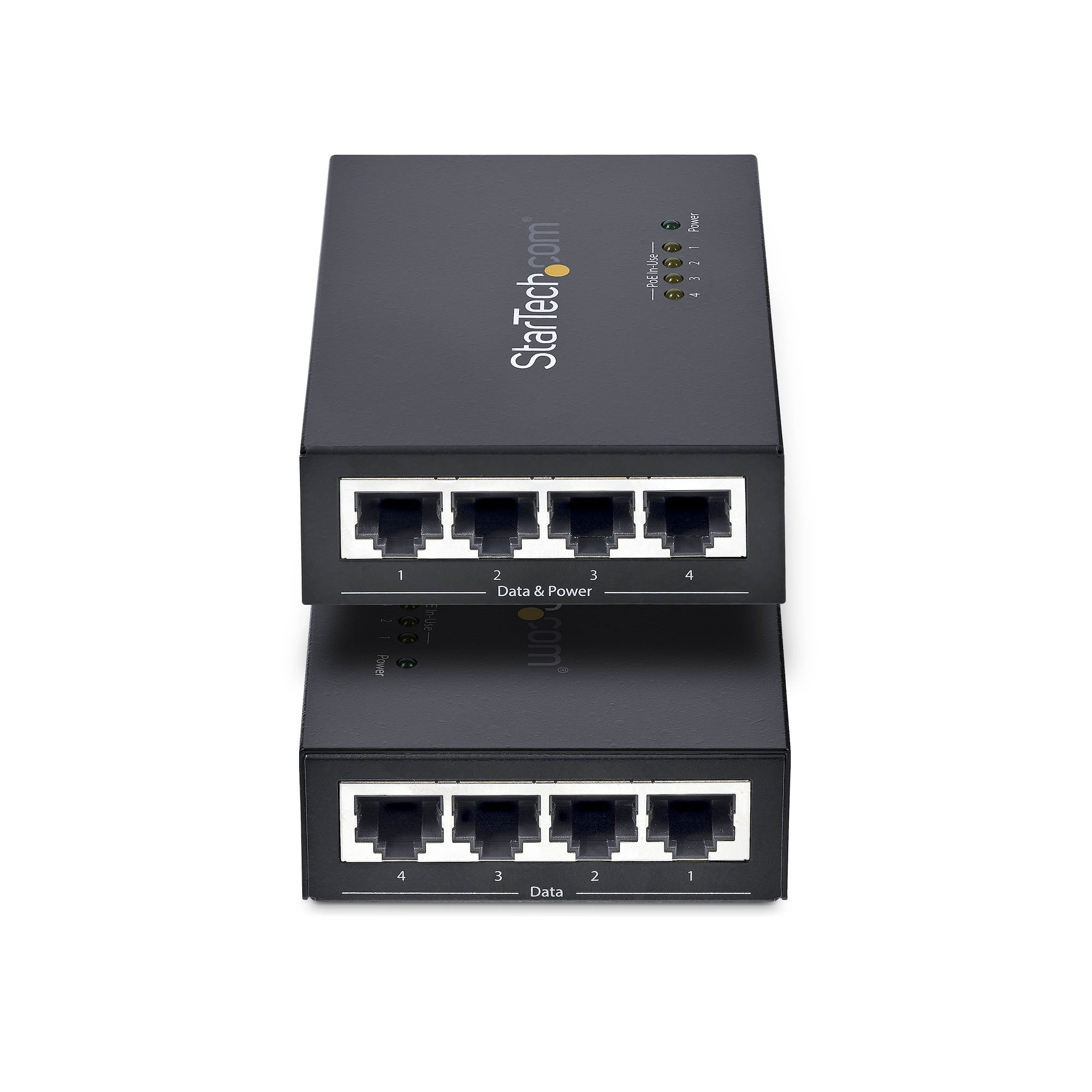 StarTech.com 4-Port Gigabit Midspan, PoE+ Injector, 802.3at and 802.3af, Wall-Mountable Power over Ethernet Midspan, Up to 30.8 Watts per port, Plug-and-Play, T – image 2