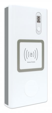 Manhattan Powerbank 20,000 mAh with Power Delivery (60W) & Two Wireless Charging Pads (10W & 2W), Ultra Powerful, White/Silver, Ports (2): USB-A and USB-C, Powe – image 2