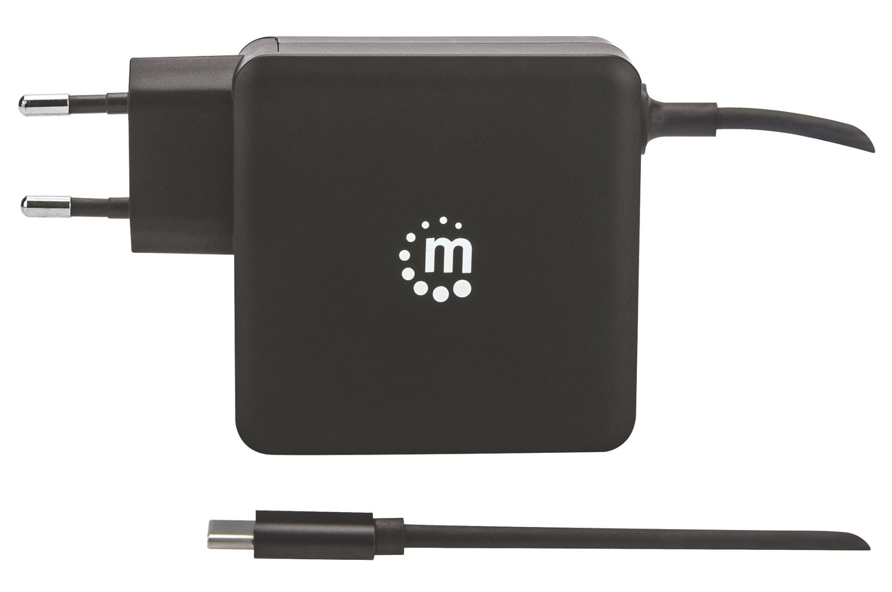 Manhattan Wall/Power Mobile Device Charger (Euro 2-pin), USB-C and USB-A ports, USB-C Output: – image 3