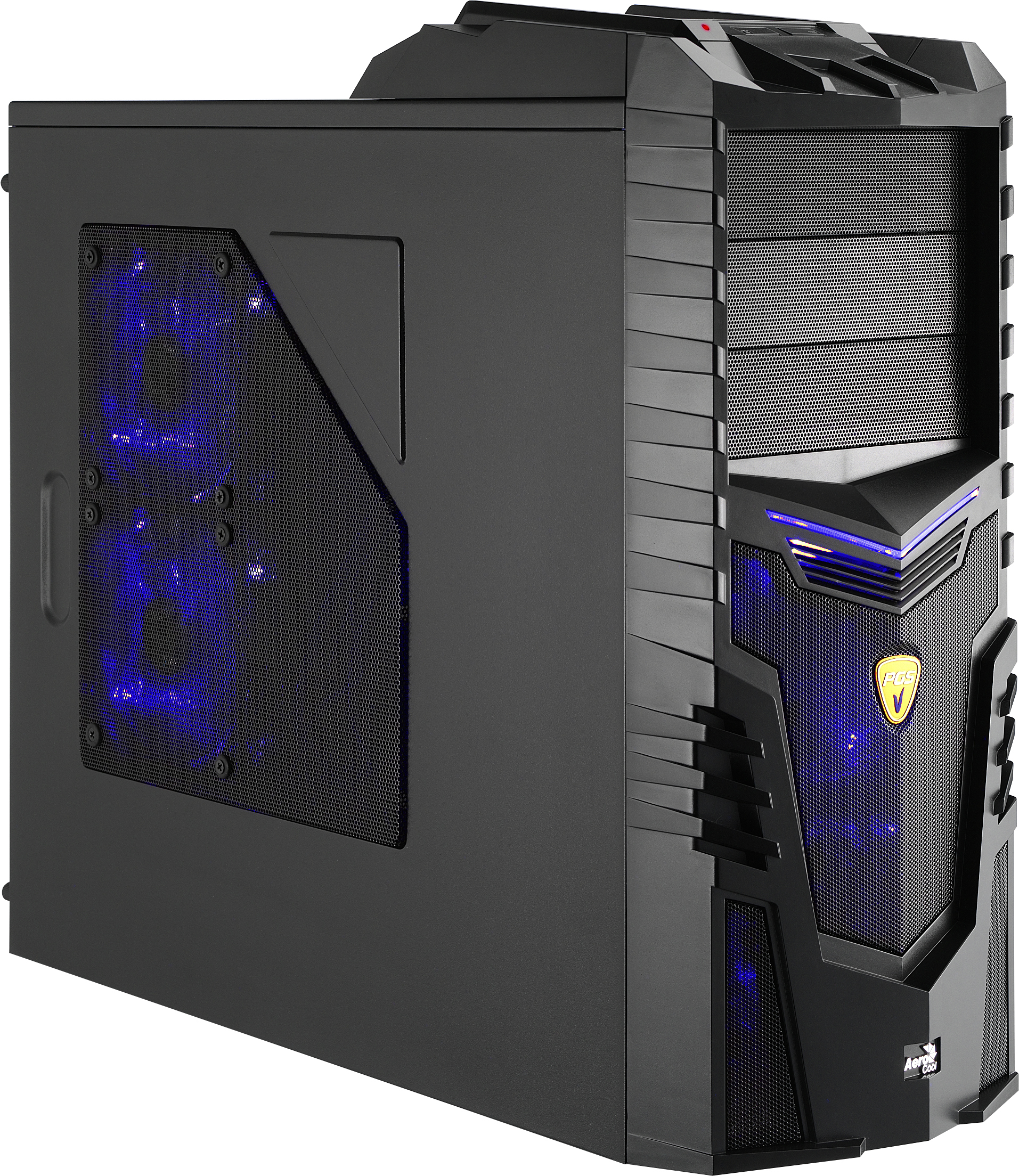 Aerocool X-Warrior Midi Tower Black, Blue – image 1