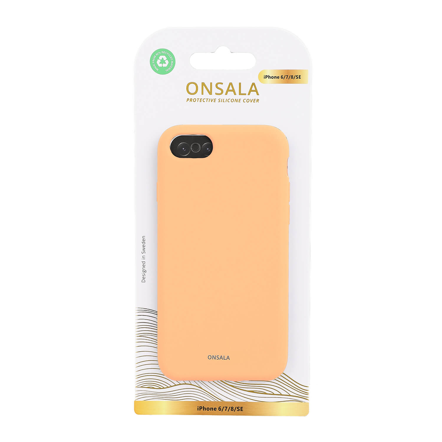 Onsala Phone Case with Silicone Feel Apricot - iPhone 6/7/8/SE – image 2