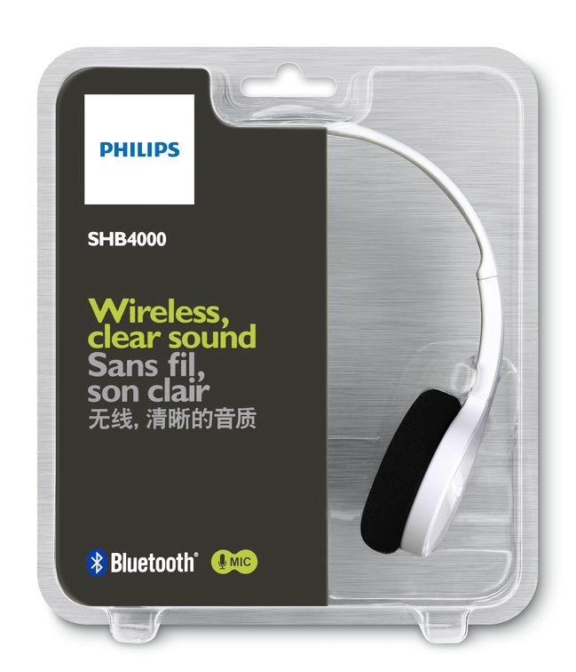 Philips SHB4000WT/28 headphones/headset Wireless Head-band Music Bluetooth White – image 2