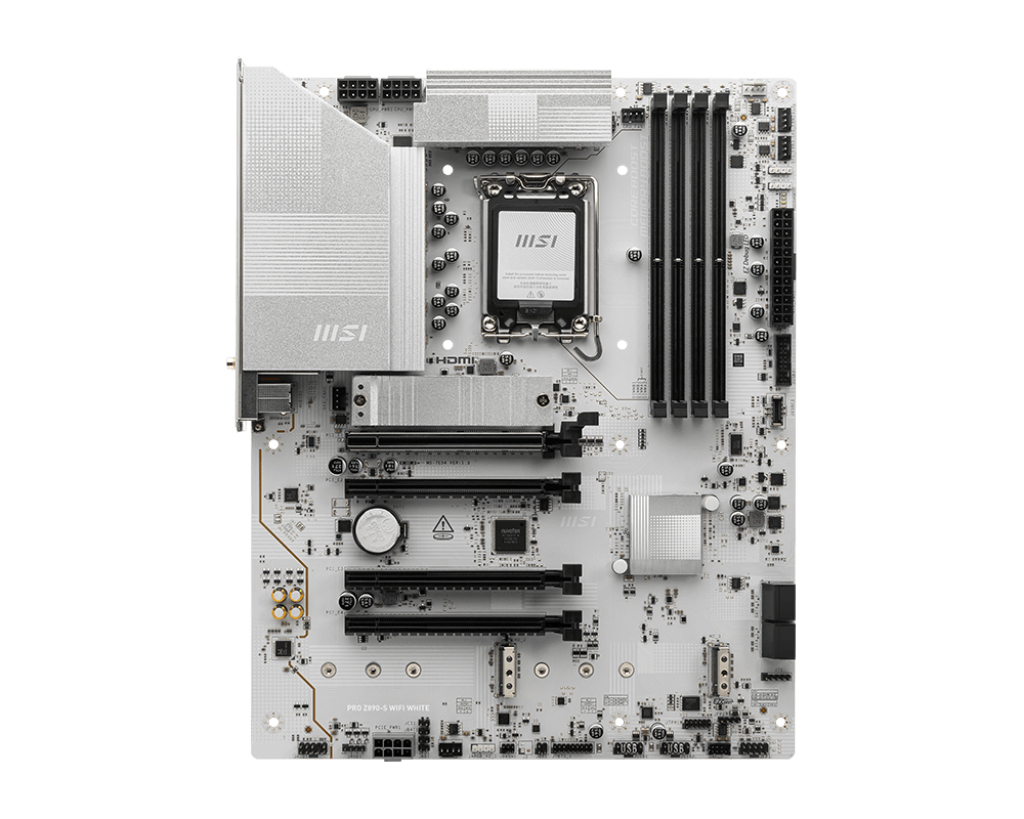 MotherBoard 1851 ATX MSI Z890-S WIFI WHITE, 256GB RAM DDR5 Max, 1 M.2 PCIE 5 + 2 M.2 PCIE 4, Wi-Fi 7 + BT 5.4