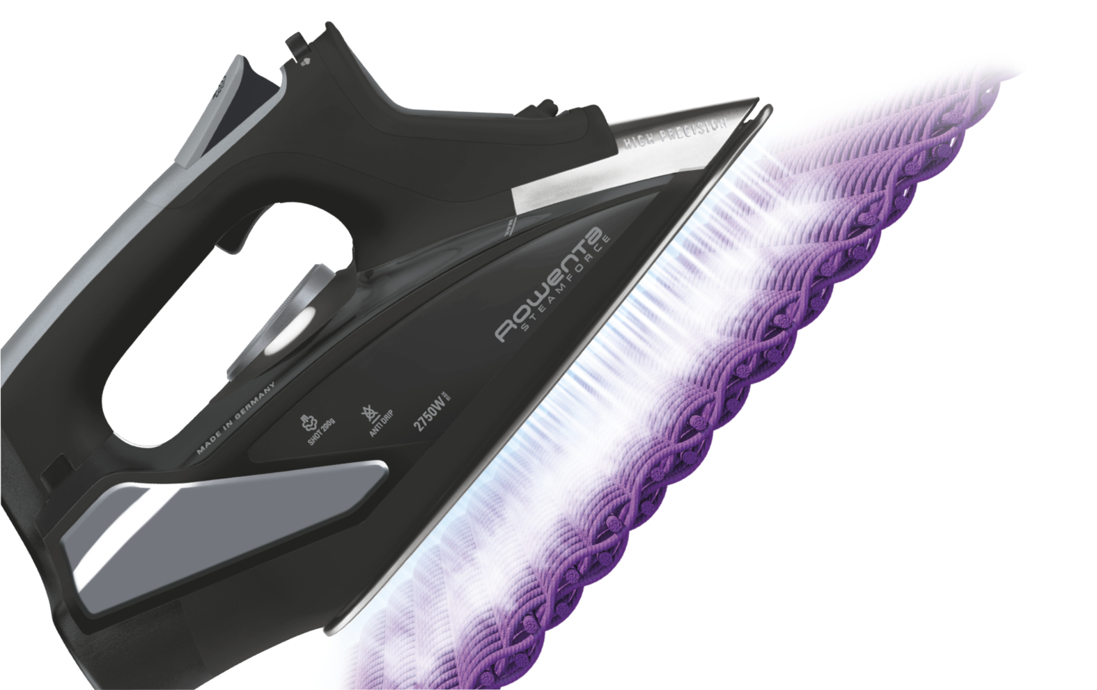 Rowenta DW9215 Dry & Steam iron Microsteam 400 Laser soleplate – image 2