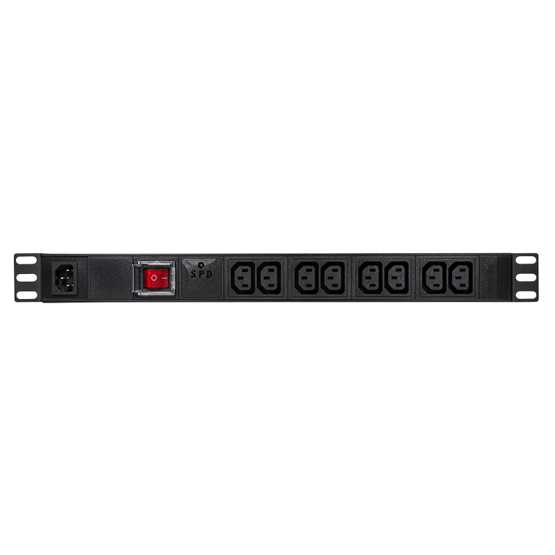 LogiLink PDU8A02 power distribution unit (PDU) 8 AC outlet(s) 1U Black