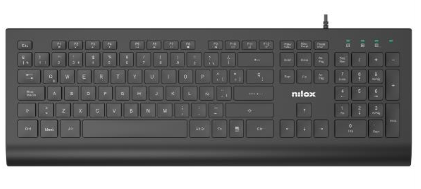 Nilox NXKBE000014 keyboard Office USB Spanish Black – image 1