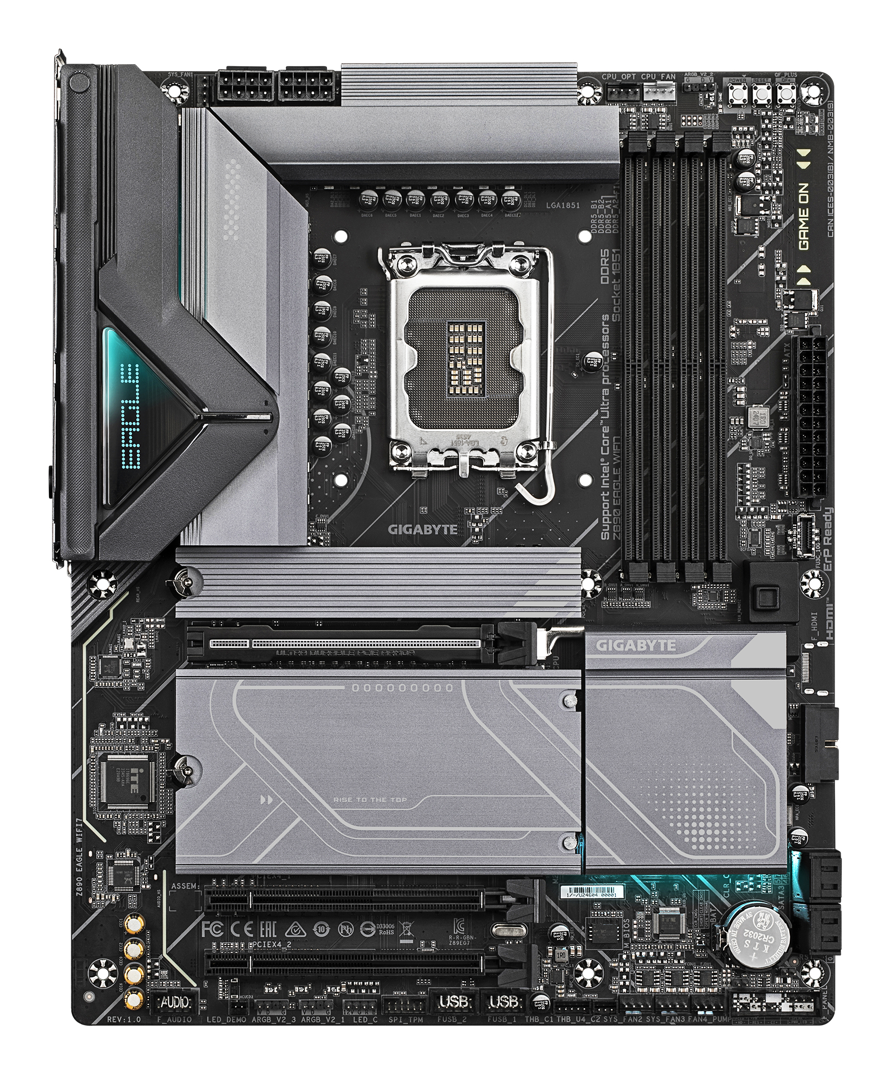Tarjeta Madre Gigabyte Z890 Eagle WiFi7 - Socket 1851 - 4x DDR5 8800MHz - DP - ATX - Wi-Fi 7/BT - Z890 EAGLE WIFI7