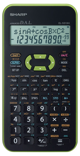 Sharp EL-531XHGR calculator Pocket Scientific Black, Green