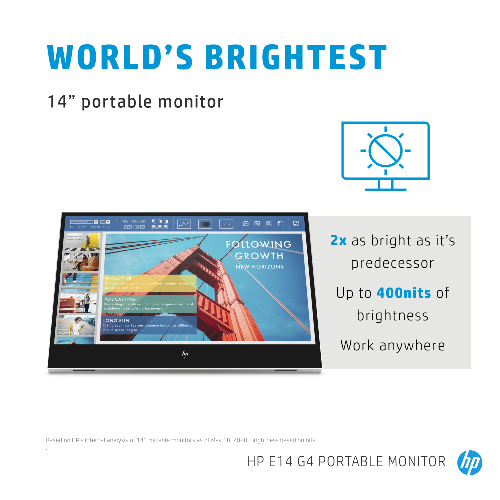 HP E14 G4 Portable Monitor – image 8