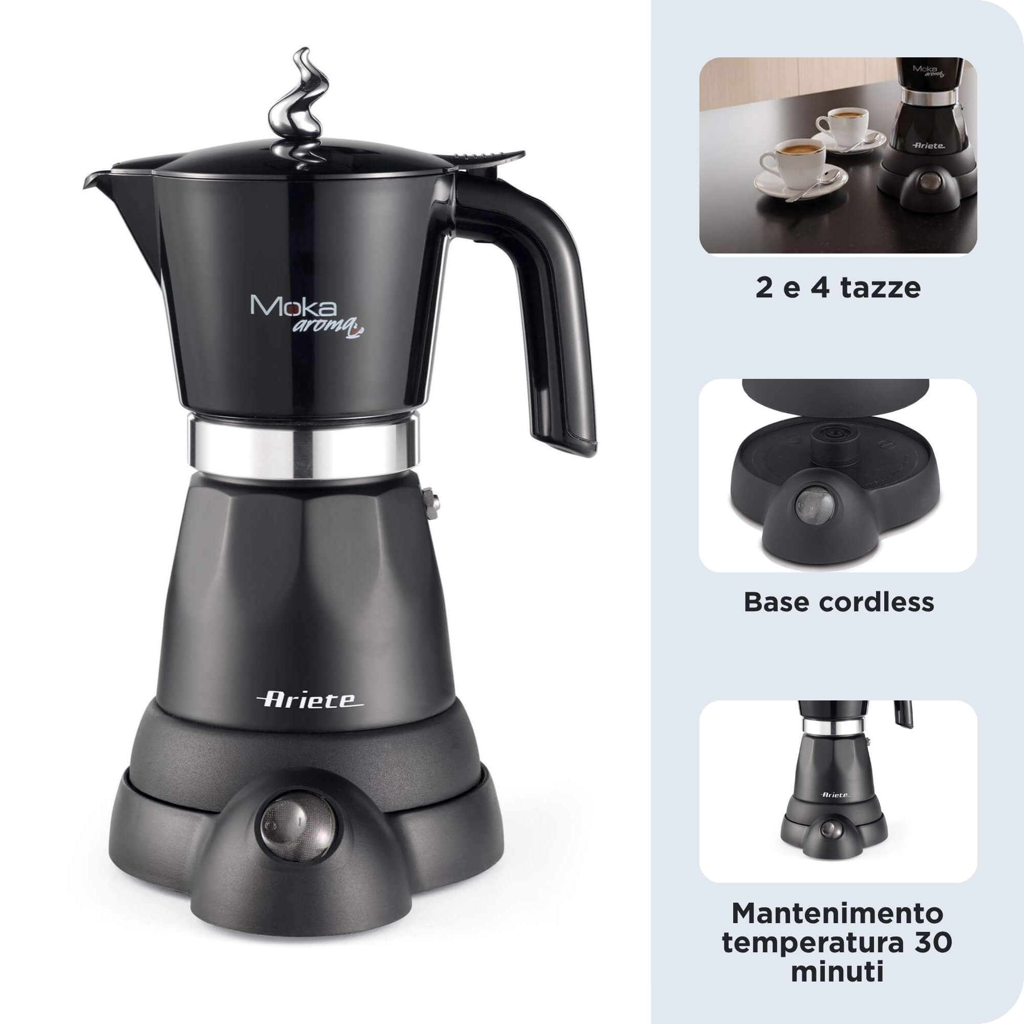 Ariete 1368 Moka Aroma, Electric Moka Pot, 4/6 cups – image 5