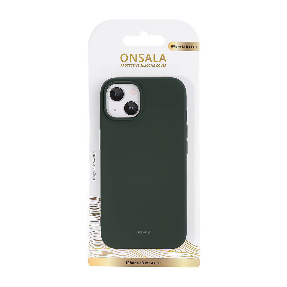 Onsala Phone Case Silicone Olive Green - iPhone 13/14 – image 2