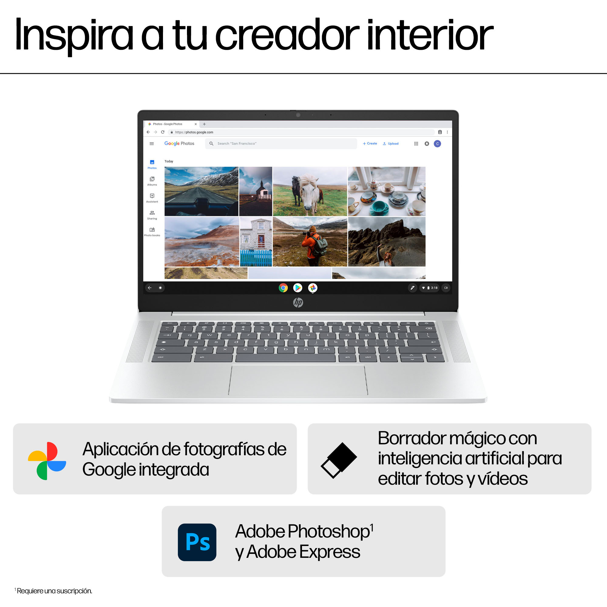 HP - Chromebook HP Chromebook Plus 14a-nf0000ns, i3-N305, 8GB, 256GB UFS, 14', ChromeOS. - imagen 10