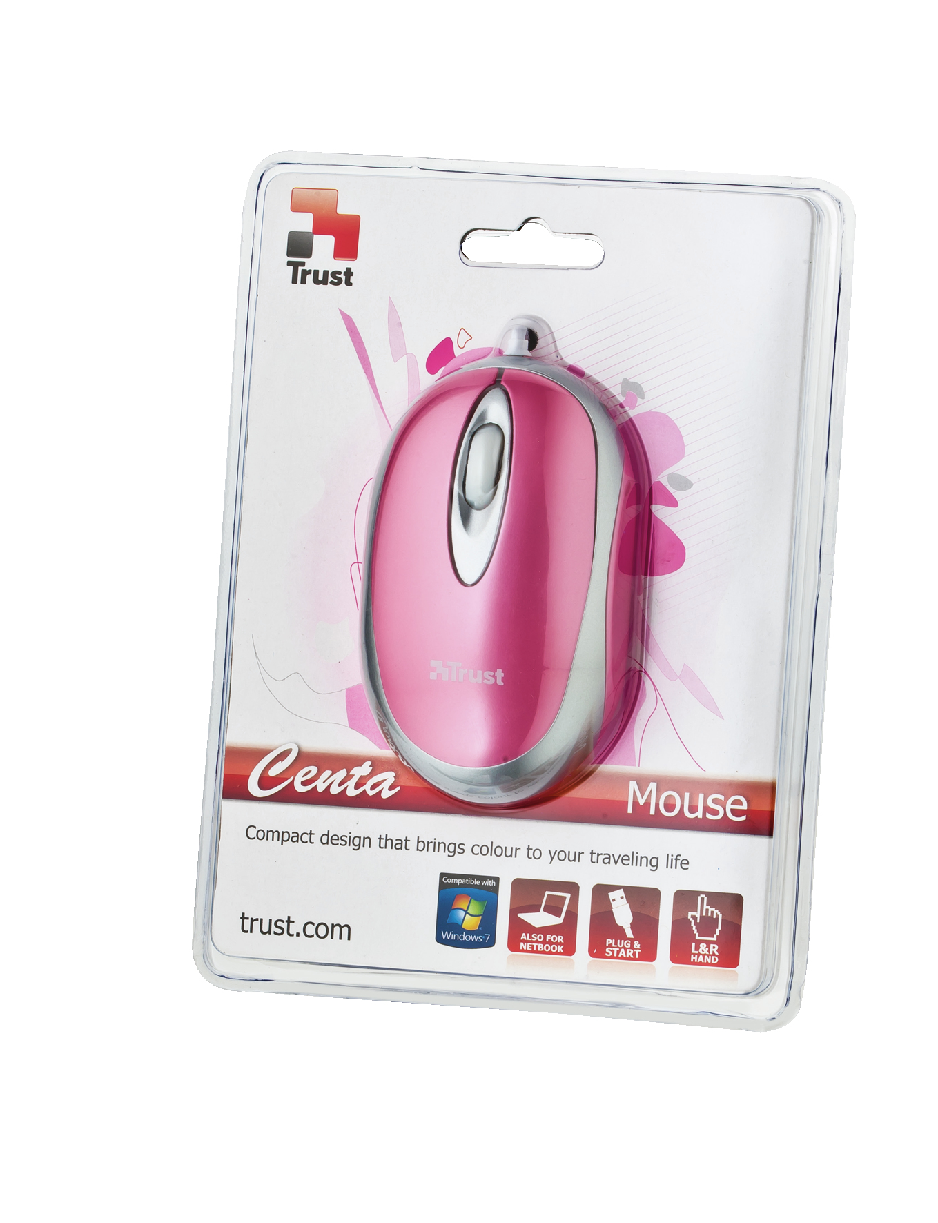 Trust Mini Travel Mouse - Pink – image 3
