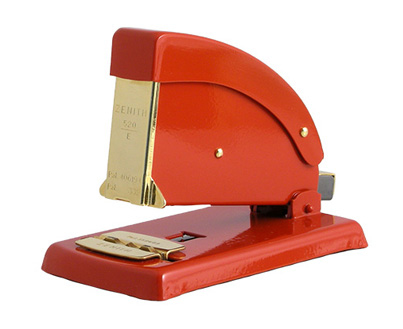 Zenith 520 Gold Stapler - Red, Metal, 40 Sheets Capacity