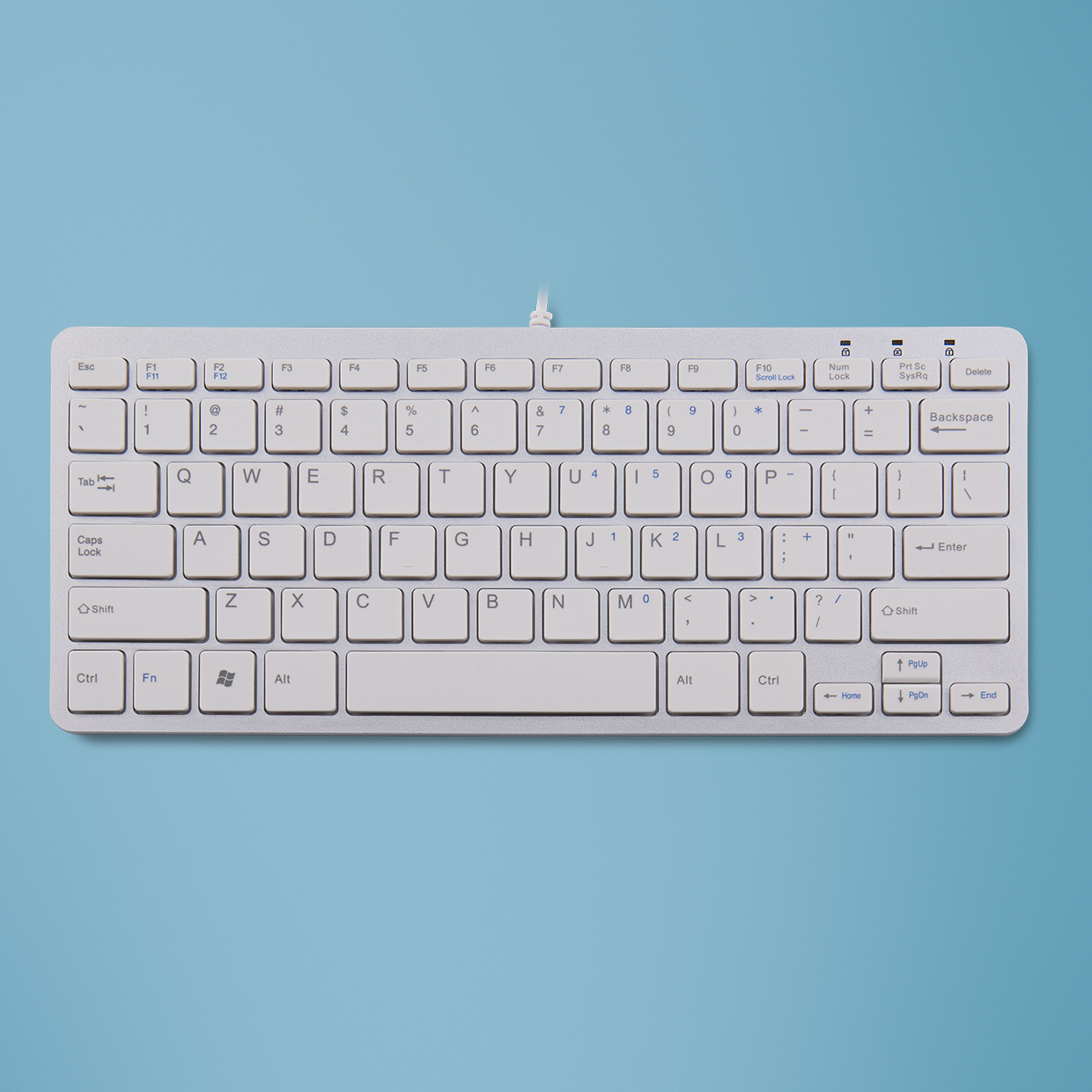 R-Go Tools R-Go Tastiera Compatta QWERTY (US) bianco cablata