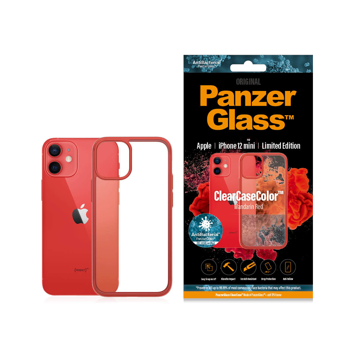 PanzerGlass ® ClearCaseColor™ iPhone 12 mini - Mandarin Red Limited Edition – image 4