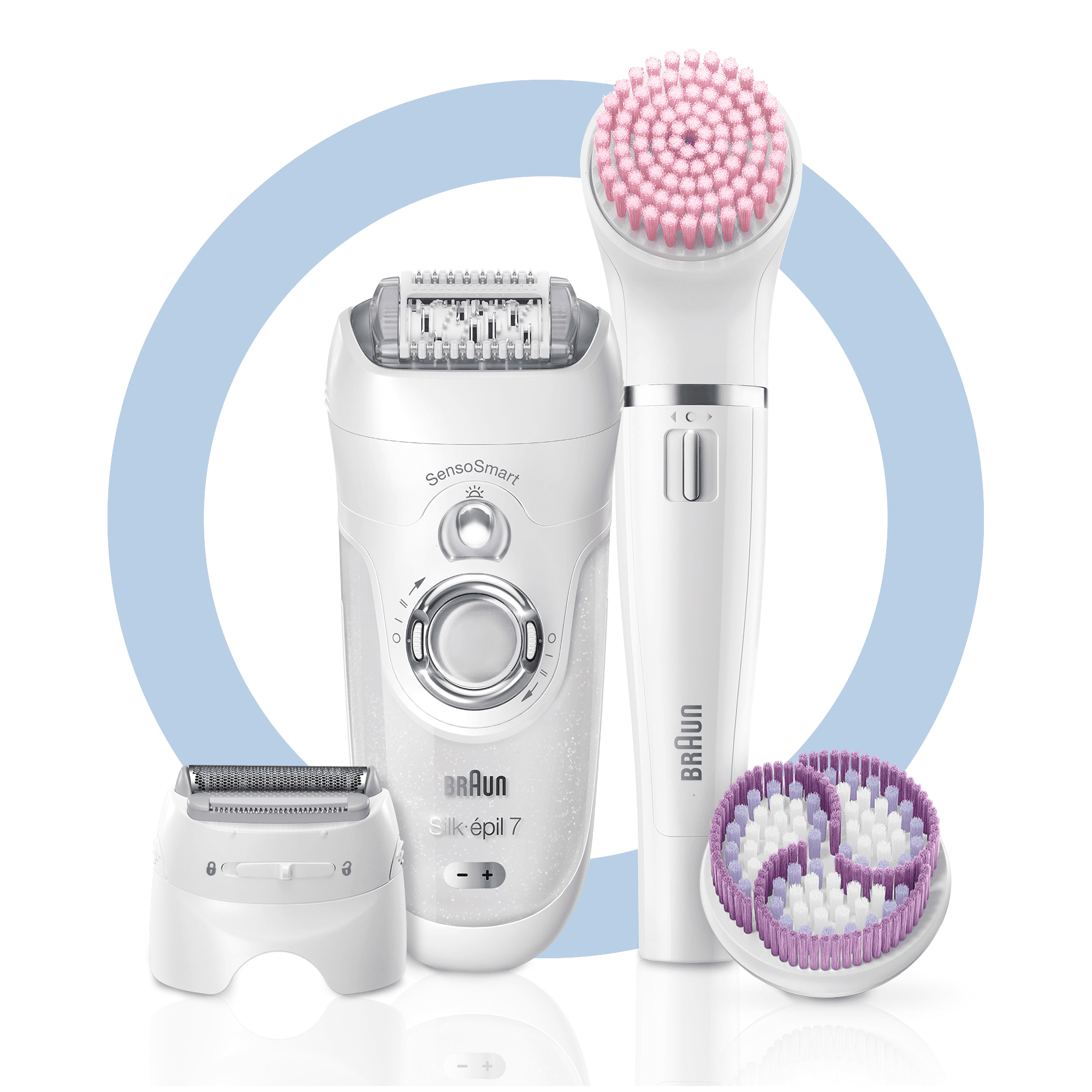 Braun Silk-épil 7 Silk-épil Beauty Set 7 7-885 Professional 5-in-1 Cordless Wet & Dry Hair Removal - Epilator, Shaver, Exfoliator, Face Cleanser – image 3