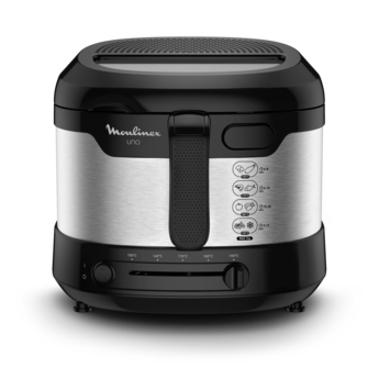 Moulinex AF215D10 fryer Single Stand-alone Deep fryer Black, Stainless steel – image 1