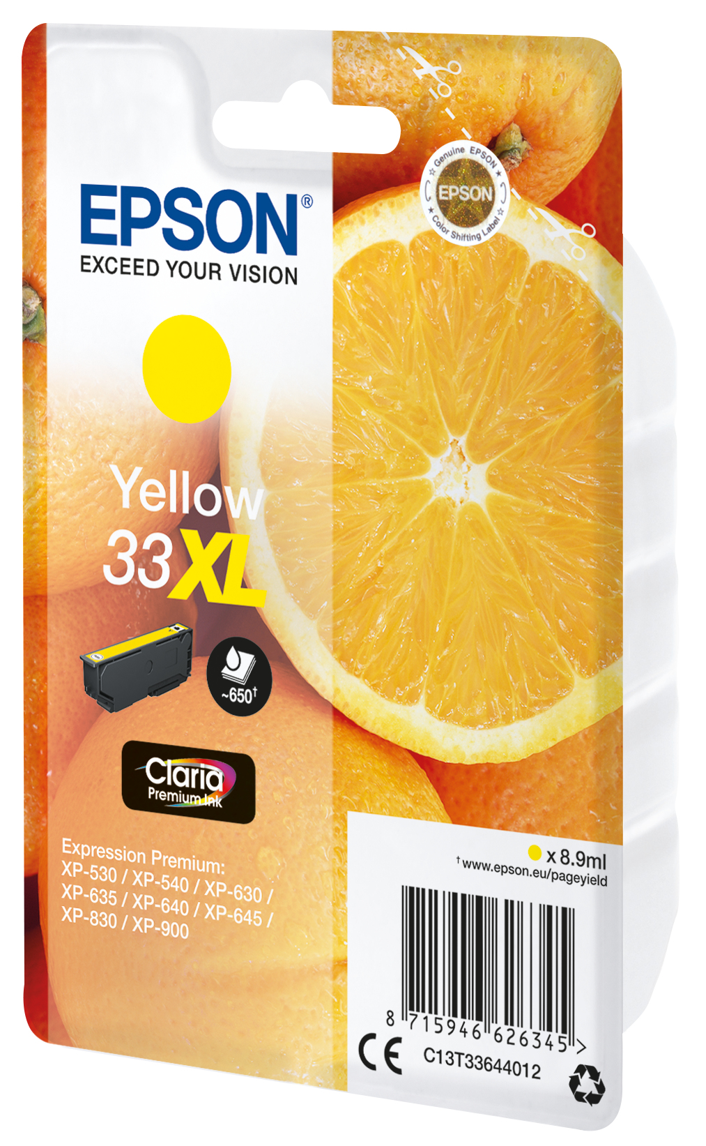 Epson Oranges 33XL Claria Premium Single Yellow Ink – image 9
